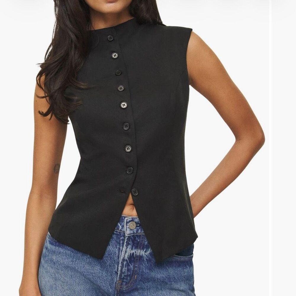 Reformation Lottie Cutaway Vest Top S